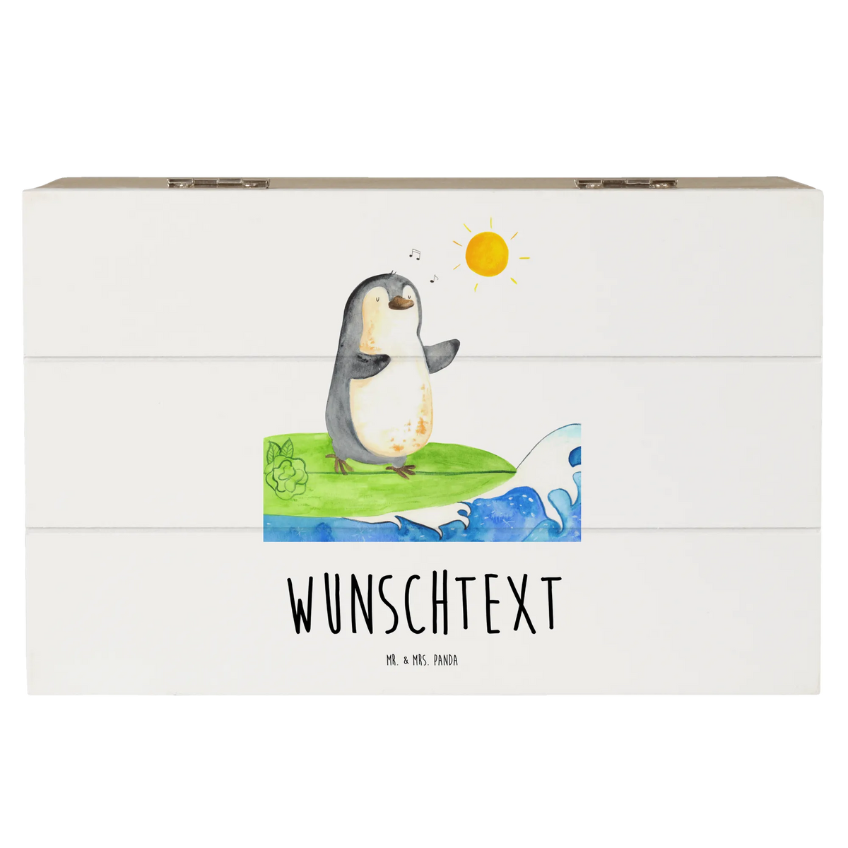 Personalised wooden chest Penguin surfer North Pole, Penguins, wave riding, surfers, holidays, surfing, waves, penguins
