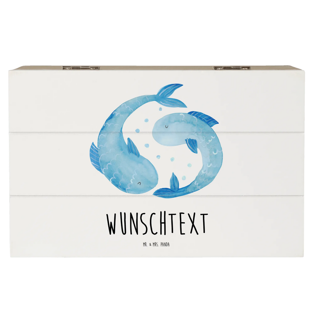 Personalizowane drewniane pudełko znak zodiaku Ryby Znak zodiaku, gwiazdozbiór, horoskop, astrologia, ascendent