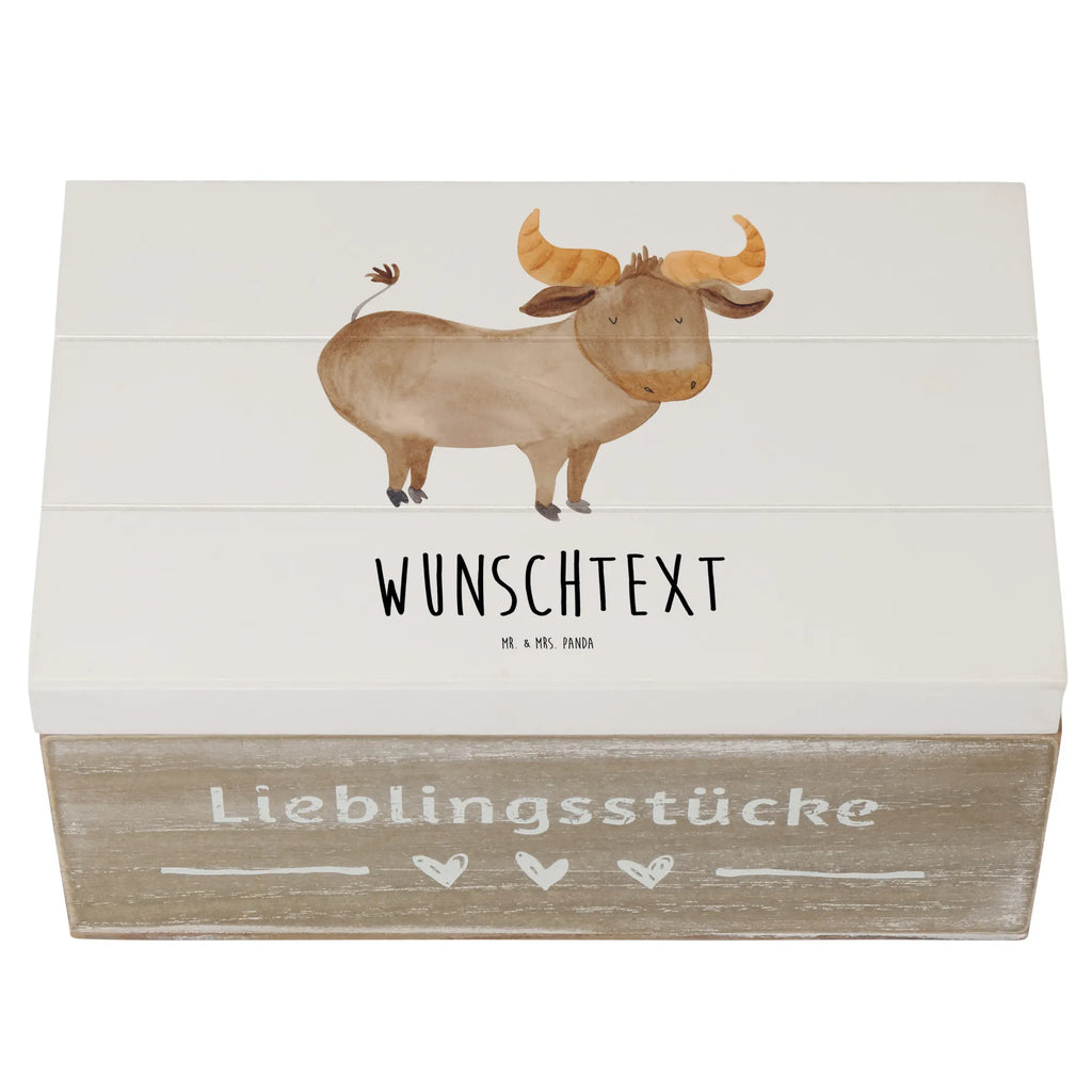 Personalizowane drewniane pudełko Znak zodiaku Byk Znak zodiaku, gwiazdozbiór, horoskop, astrologia, ascendent