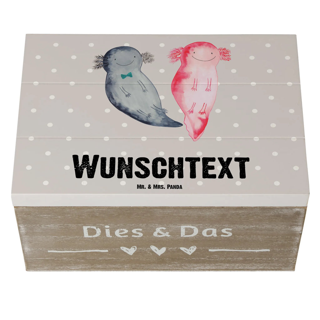 Personalizowane drewniane pudełko Axolotl Przyjaciółka Axolotl, Molch