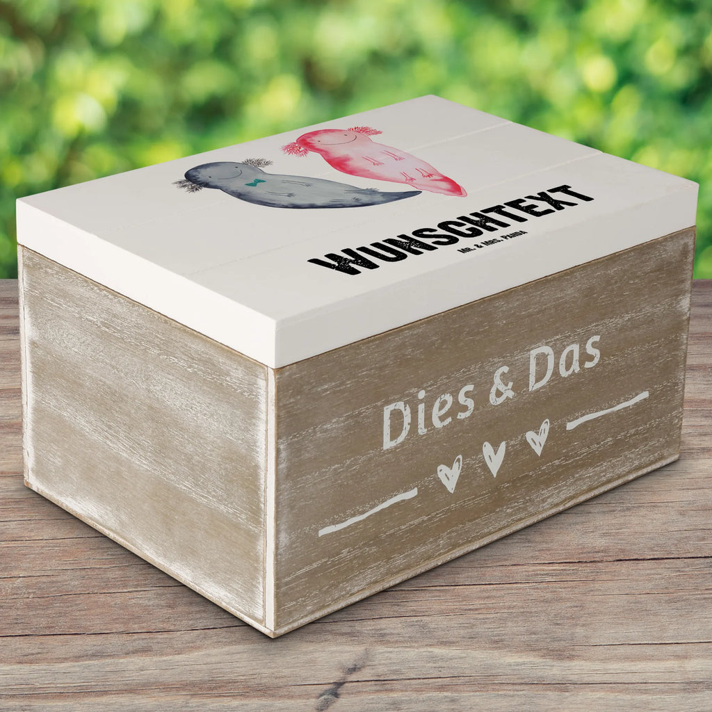 Personalizowane drewniane pudełko Axolotl Przyjaciółka Axolotl, Molch