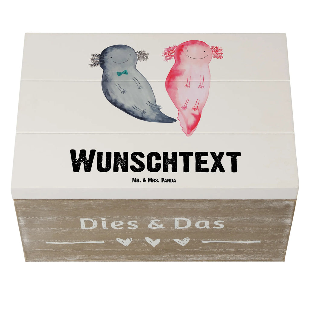 Personalizowane drewniane pudełko Axolotl Przyjaciółka Axolotl, Molch