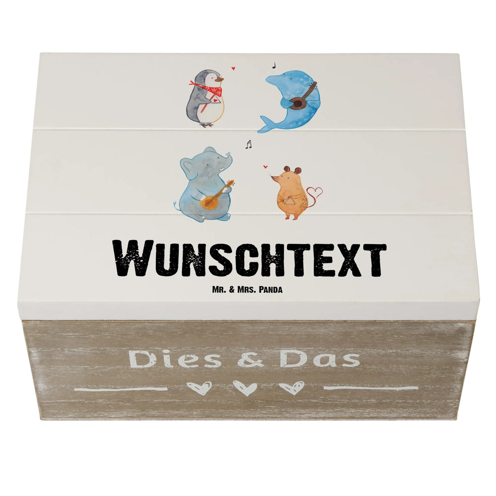 Personalizowane drewniane pudełko Wielki zespół GEschenkdose Personalisiert, Dekokiste mit Namen, Kiste Personalisiert, mit Namen, Holzkiste Personalisiert, Aufbewahrungsbox mit Namen, Schatzkiste Personalisiert, Dekokiste Personalisiert, Truhe mit Namen, Geschenkbox Personalisiert, Schatulle mit Namen, Holzkiste mit Namen, Schatzkiste mit Namen, Kiste mit Namen, Truhe Personalisiert, Erinnerungsbox mit Namen, Erinnerungskiste Personalisiert, Erinnerungsbox Personalisiert, Aufbewahrungsbox Personalisiert, Schatulle Personalisiert, Lustige Sprüche, Tiere, Tiermotive, Gute Laune, Musikanten, Maus, Band, Gitarre, Triangel, Hund, Delfin, Elefant, Pinguin, Musik