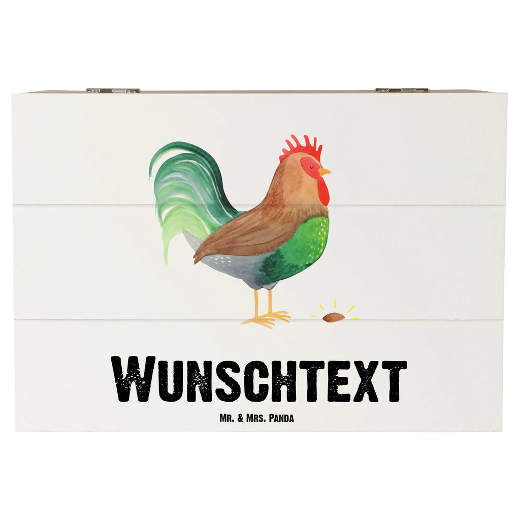 Personalizowane drewniane pudełko kogut ziarno Gospodarstwo, zwierzęta gospodarskie, rolnik, rolniczka