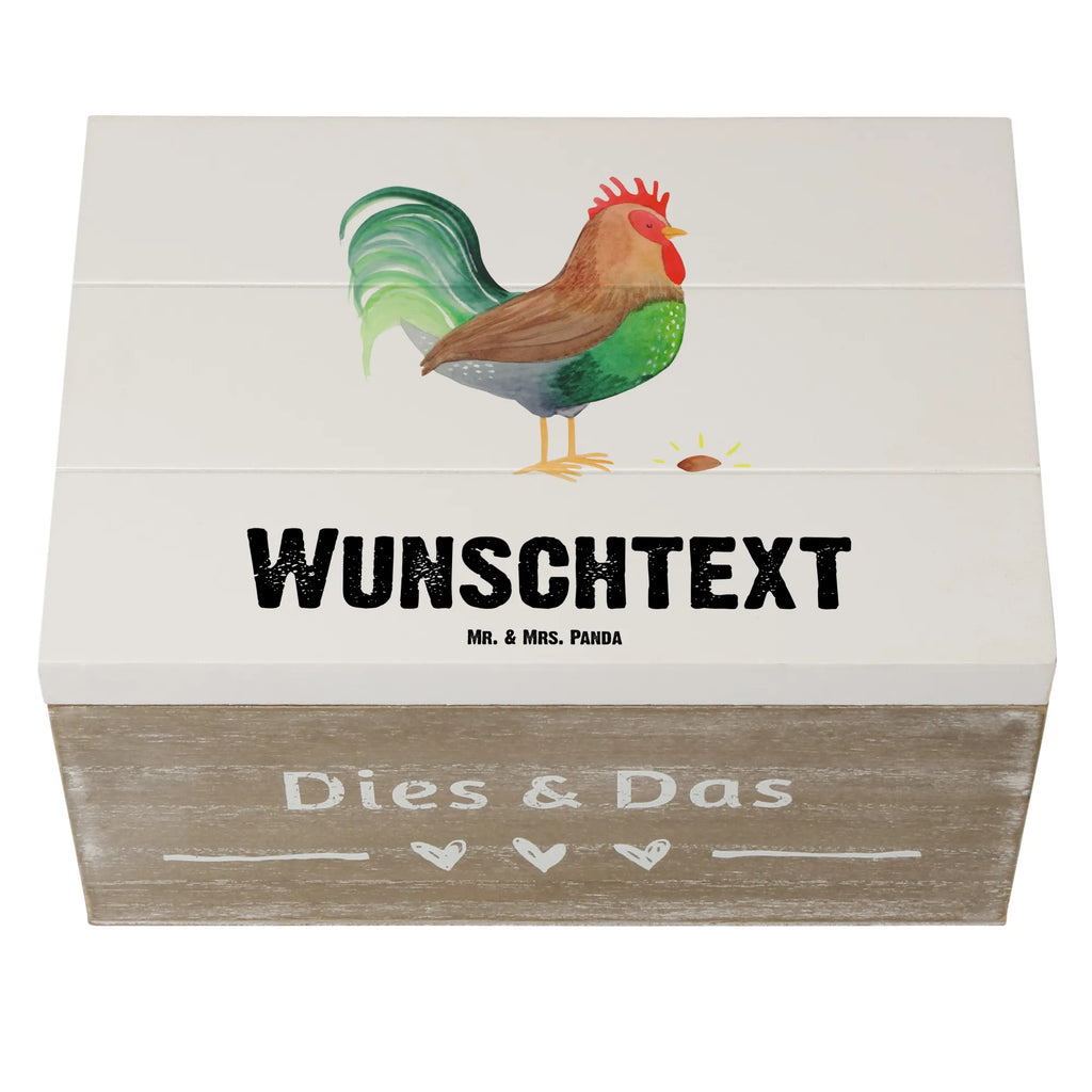 Personalizowane drewniane pudełko kogut ziarno Gospodarstwo, zwierzęta gospodarskie, rolnik, rolniczka