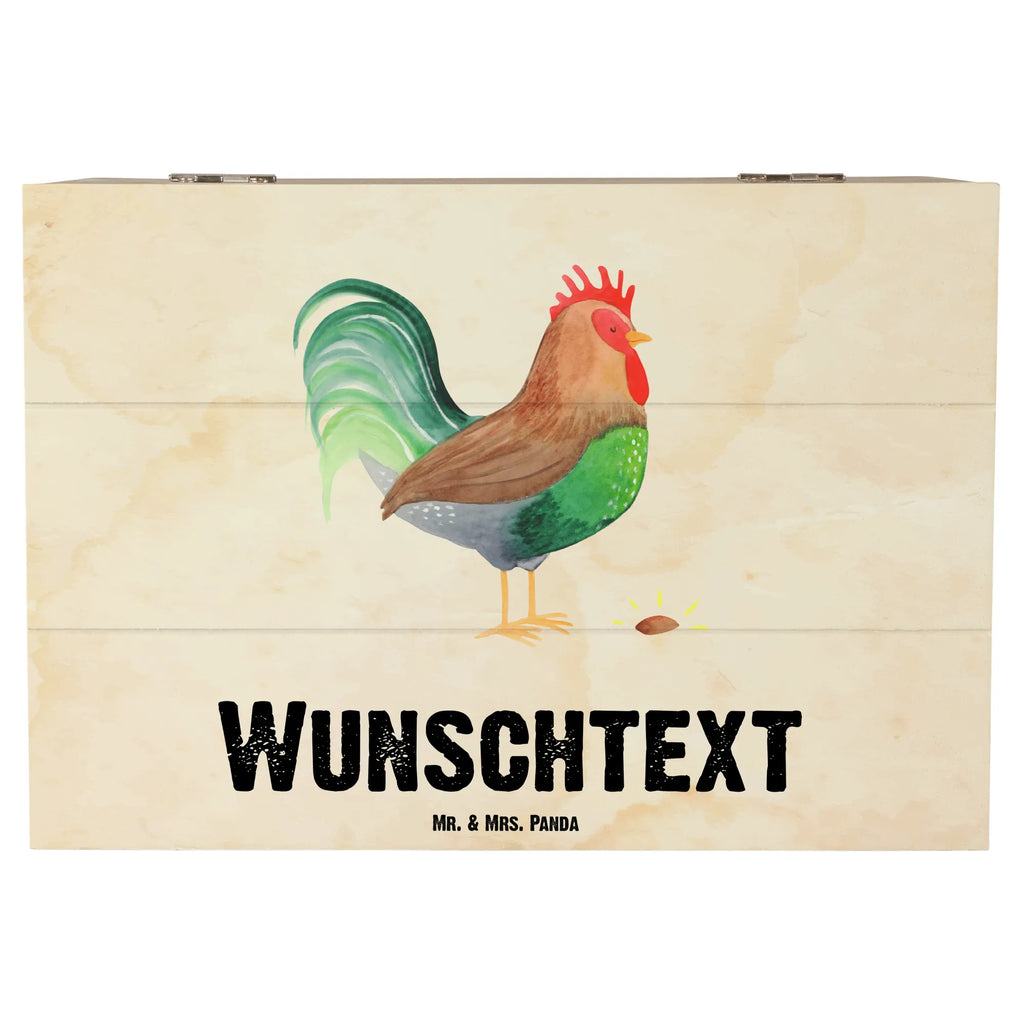 Personalizowane drewniane pudełko kogut ziarno Gospodarstwo, zwierzęta gospodarskie, rolnik, rolniczka