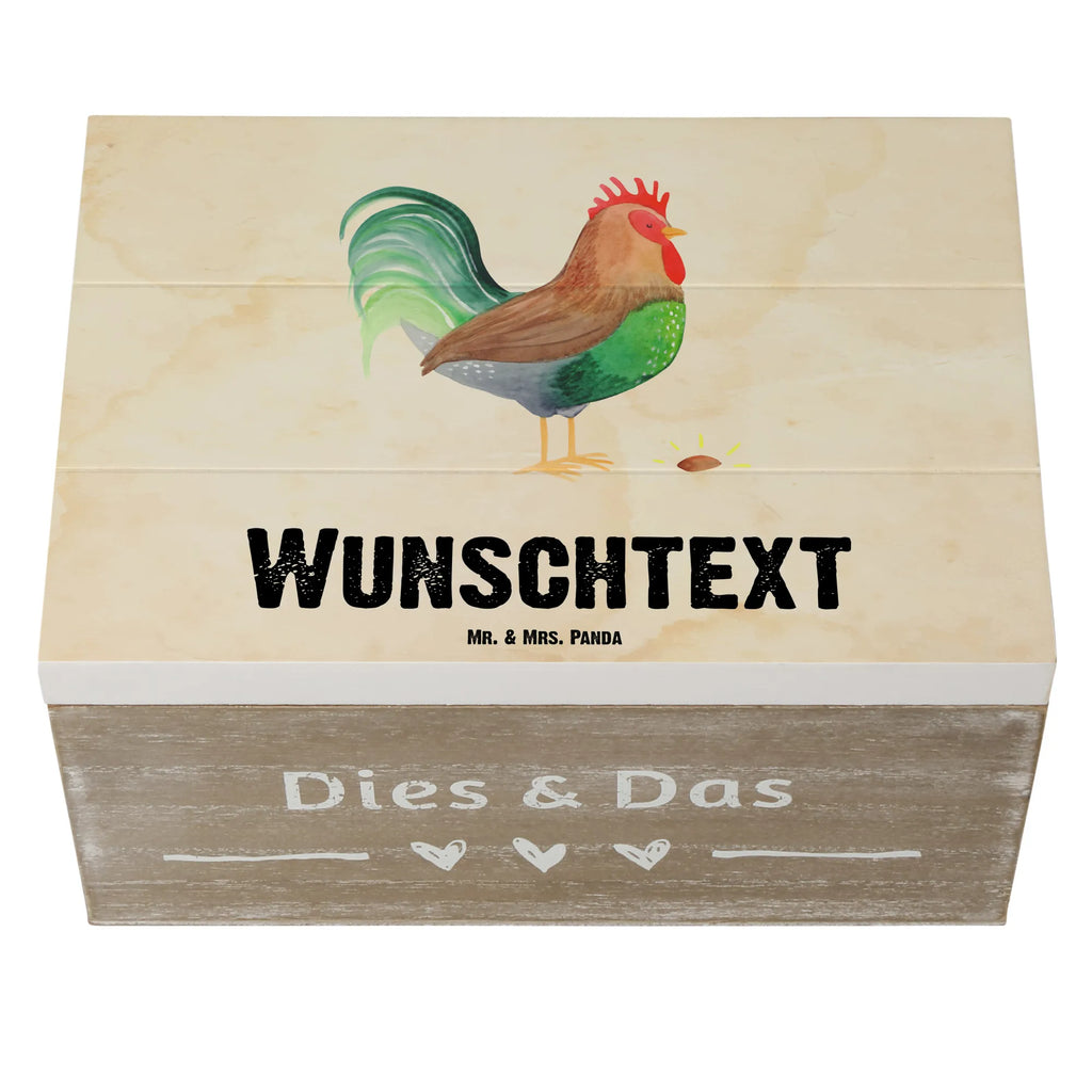 Personalizowane drewniane pudełko kogut ziarno Gospodarstwo, zwierzęta gospodarskie, rolnik, rolniczka