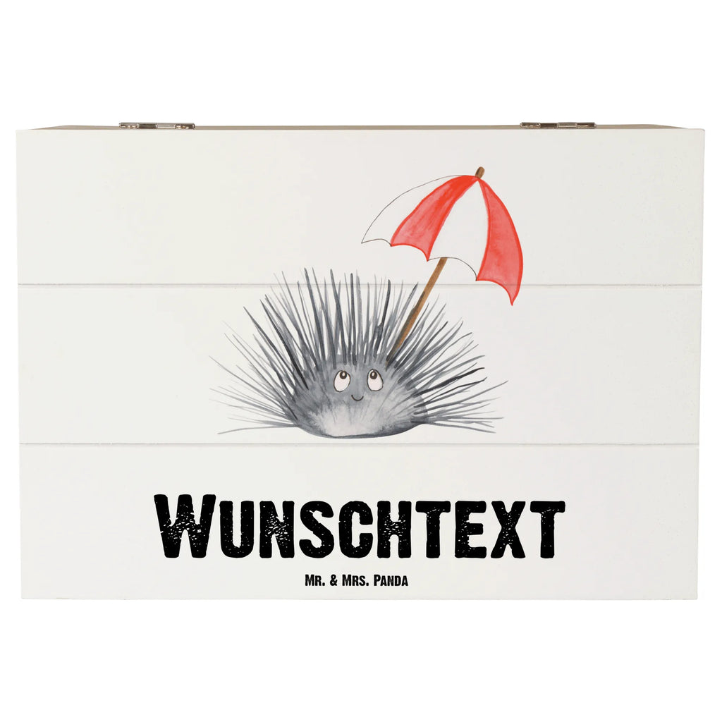 Personalizowane drewniane pudełko Jeżowiec Zwierzeta morskie, Morze, Wakacje