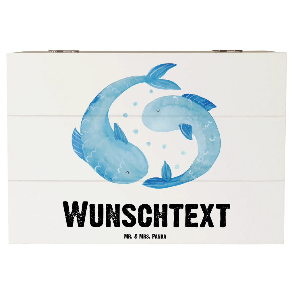 Personalizowane drewniane pudełko znak zodiaku Ryby Znak zodiaku, gwiazdozbiór, horoskop, astrologia, ascendent