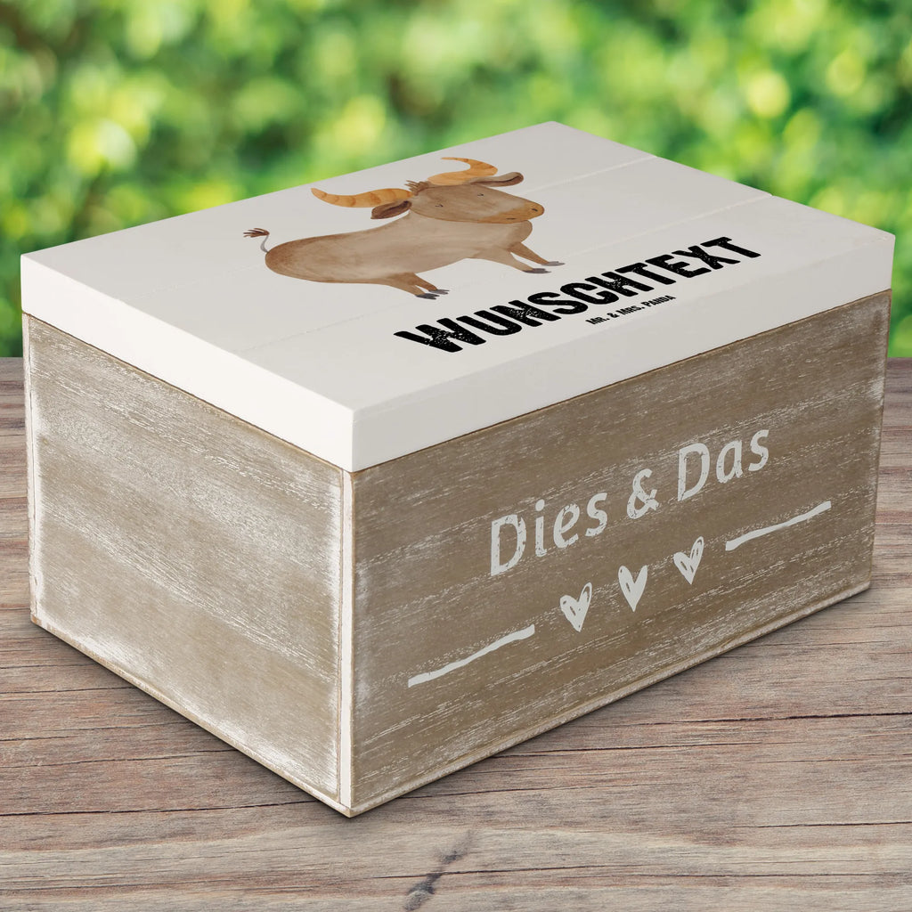 Personalizowane drewniane pudełko Znak zodiaku Byk Znak zodiaku, gwiazdozbiór, horoskop, astrologia, ascendent