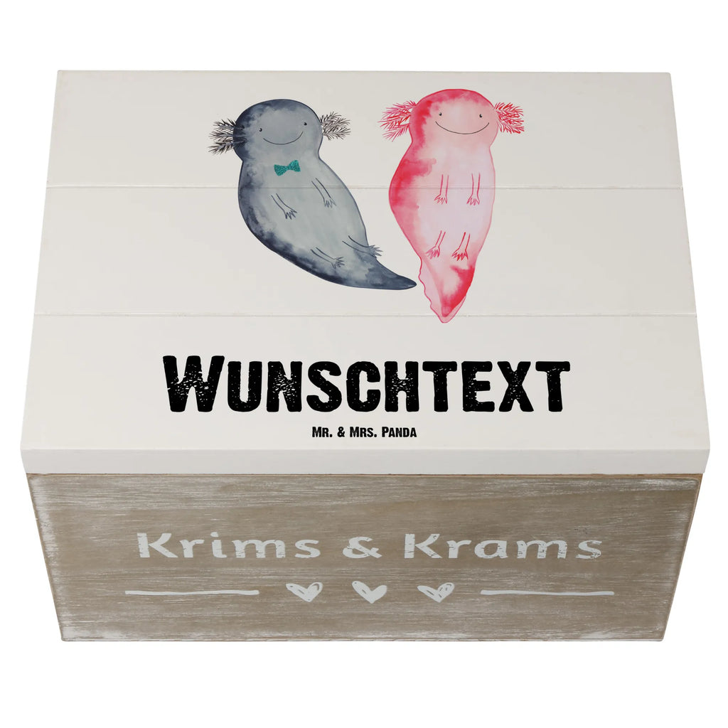 Personalizowane drewniane pudełko Axolotl Przyjaciółka Axolotl, Molch