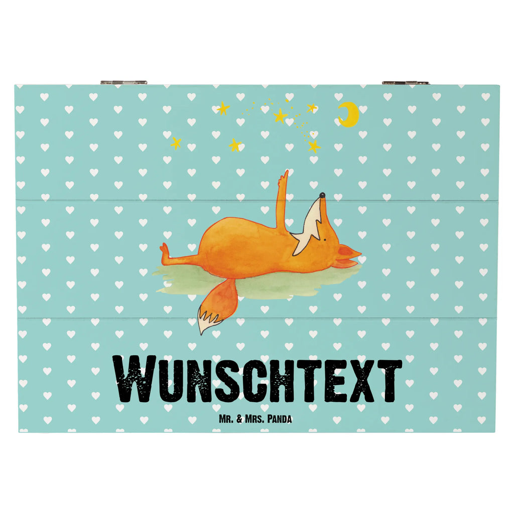 Personalizowane drewniane pudełko lis Gwiazdy Lis