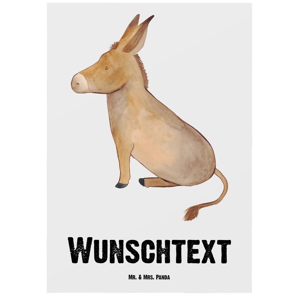 Personalizowana kartka pocztowa Osioł Motywy zwierzęce, dobra energia, zabawne powiedzonka, zwierzęta