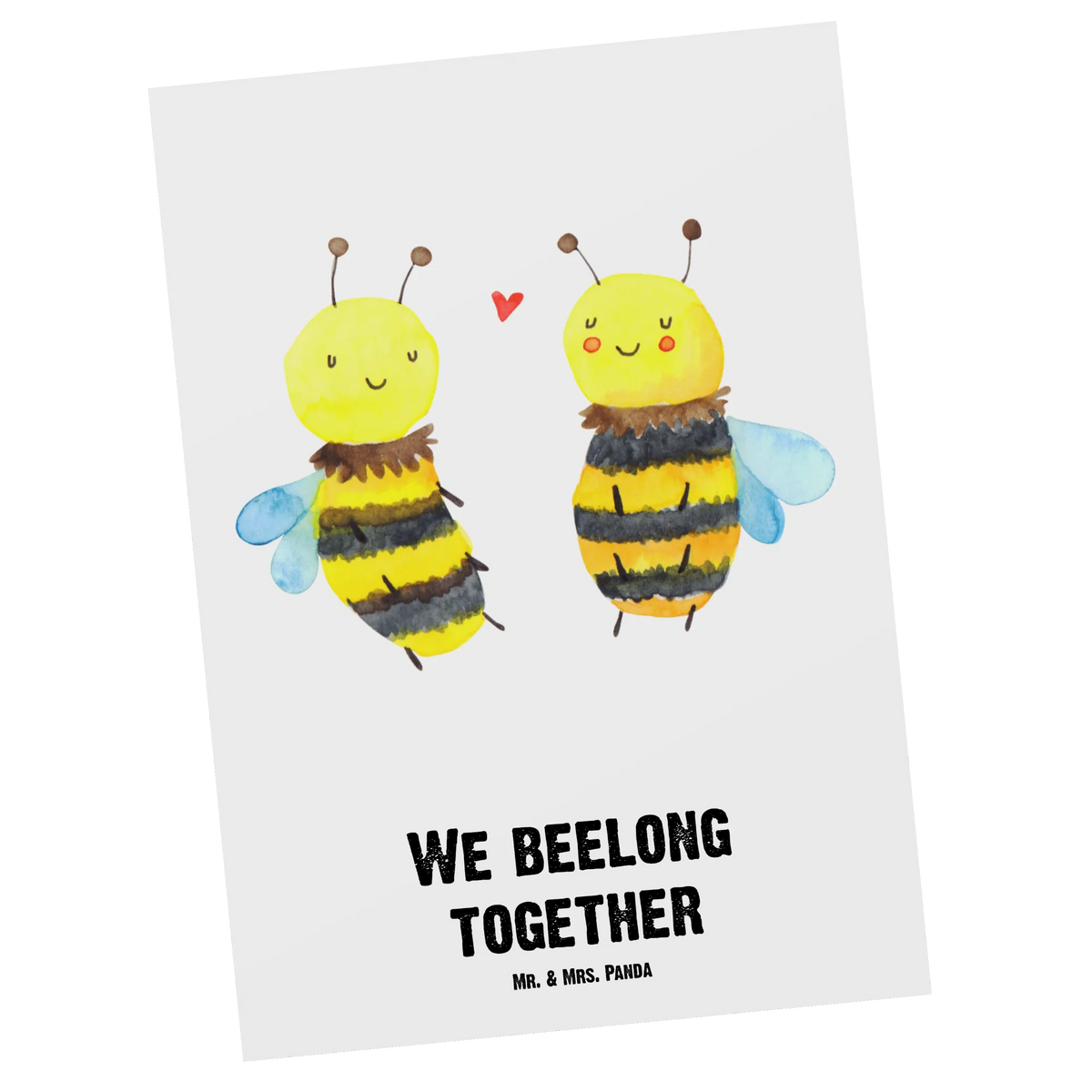 Personalised postcard bee In love Bee, wasp, bumblebee