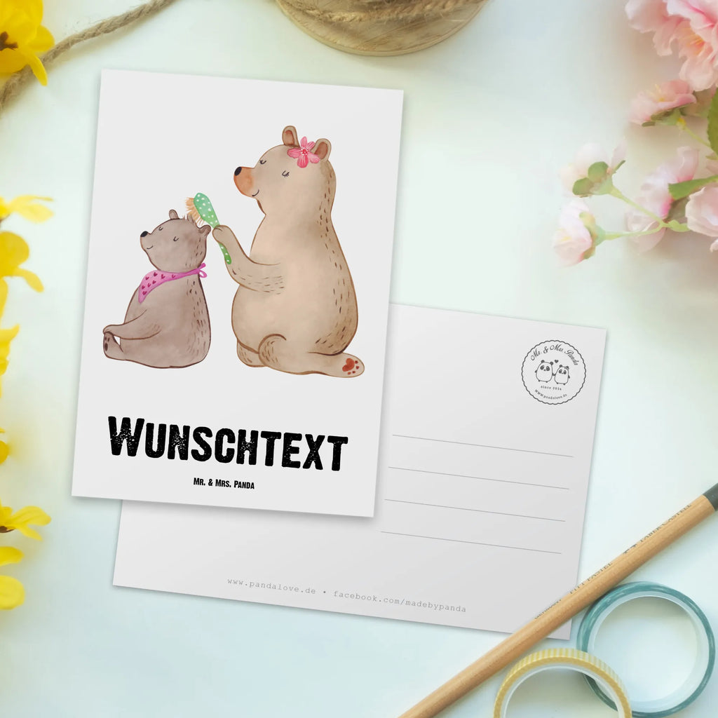 Personalisierte Postkarte Bär mit Kind Ansichtskarte mit Wunschtext, Grußkarte mit Namen, Postkarte bedrucken, Geschenkkarte mit Namen, Grußkarte mit Wunschtext, Einladung mit Namen, Einladung mit Wunschtext, Ansichtskarte mit Namen, Karte mit Namen, Postkarte personalisierbar, Karte mit Wunschtext, Geschenkkarte mit Wunschtext, Postkarte mit Wunschtext, Postkarte mit Namen, Familie, Vatertag, Muttertag, Bruder, Schwester, Mama, Papa, Oma, Opa, Mutti, Mutter, Geschenk
