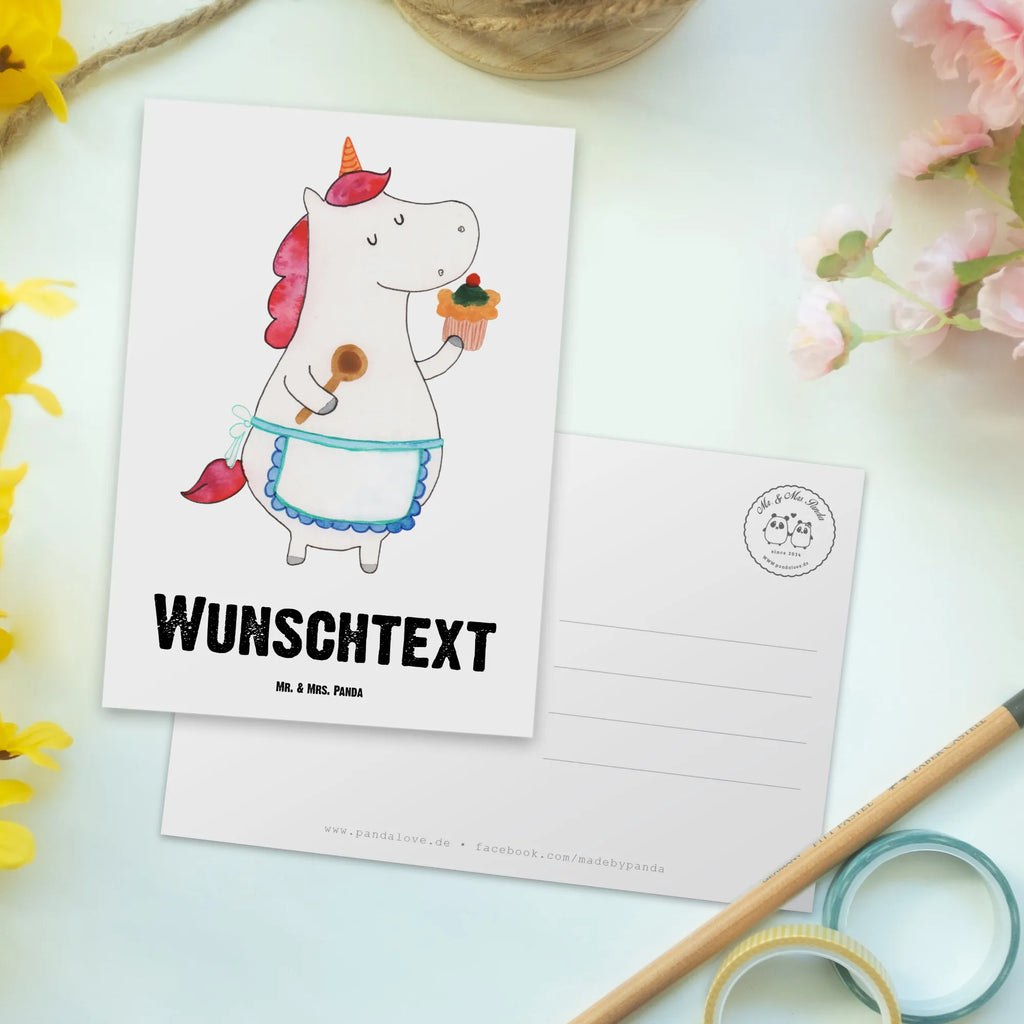 Personalisierte Postkarte Einhorn Küchenfee Grußkarte mit Wunschtext, Postkarte mit Namen, Postkarte mit Wunschtext, Ansichtskarte mit Namen, Ansichtskarte mit Wunschtext, Geschenkkarte mit Namen, Einladung mit Namen, Karte mit Namen, Geschenkkarte mit Wunschtext, Postkarte personalisierbar, Postkarte bedrucken, Einladung mit Wunschtext, Grußkarte mit Namen, Karte mit Wunschtext, Einhorn, Einhörner, Einhorn Deko, Unicorn, Hobbykoch, träumen, Kuchen, Bäckerin, Träumer, Torte, backen, Muffin, Motivation, Koch