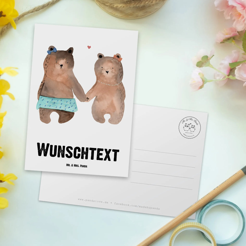 Personalised postcard bear Girlfriend bear, teddy, teddy bear, cuddly toy, bear girlfriend best friend love proof of love loves buddy buddy