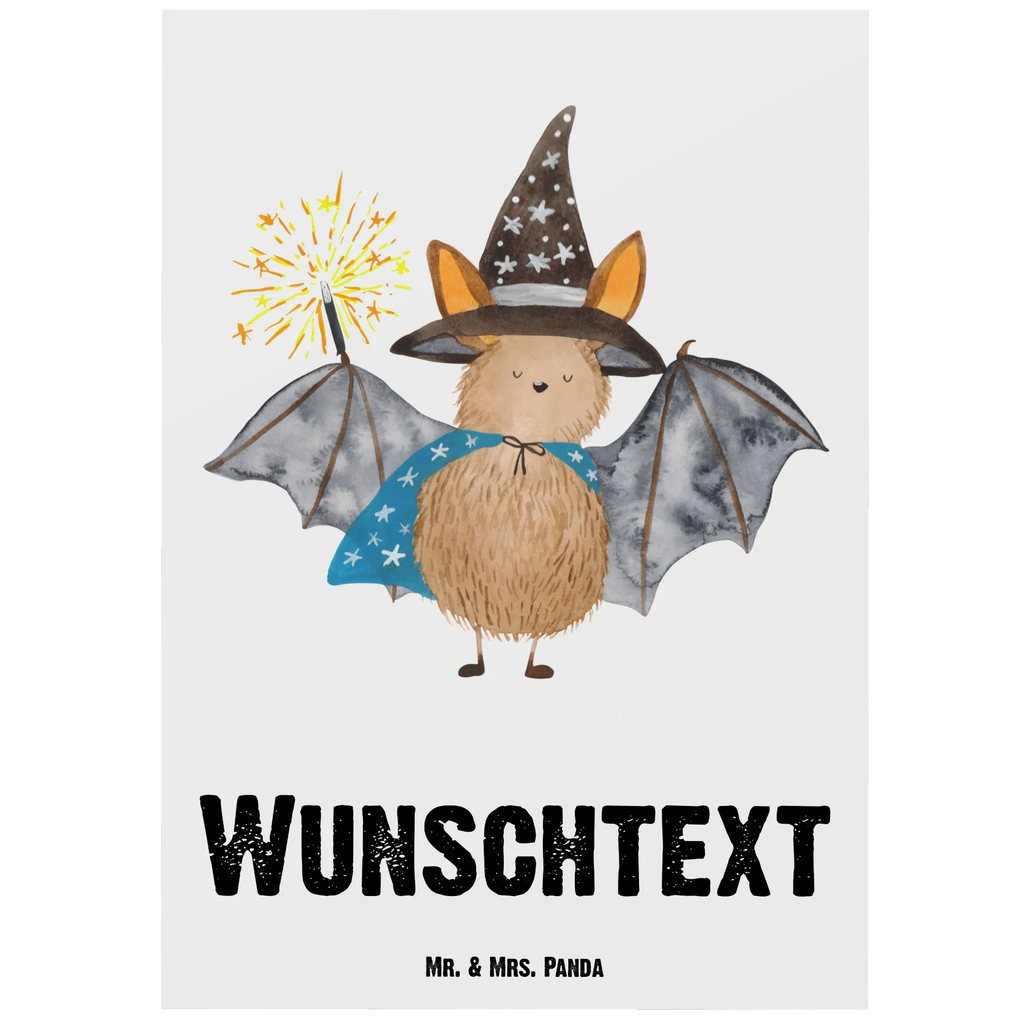 Personalised postcard bat wizard small animals, cute, funny, cute animal motives, hand drawn, small world, funny sayings, good mood, happy, gifts, gift ideas, special gifts, animal lover, card, Bats, sorcerers, bats, get in, magicians, women