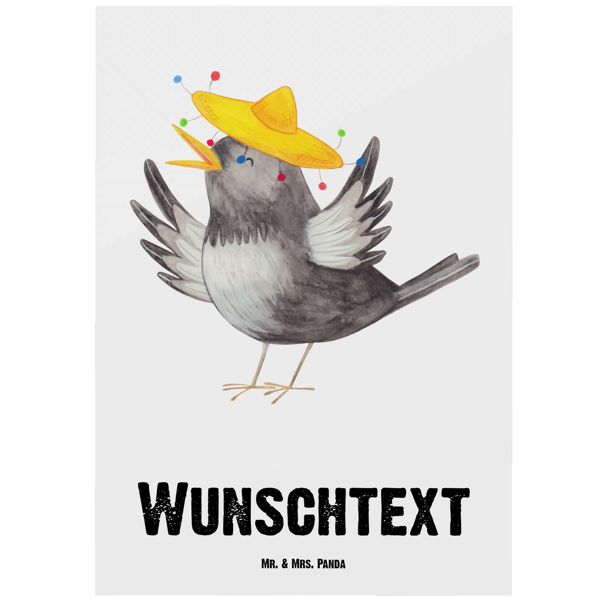 Personalisierte Postkarte Rabe Sombrero Karte mit Wunschtext, Postkarten mit Namen, Postkarte Personalisierbar, Personalisierbare Grußkarte, Personalisierte Postkarte, Postkarte mit eigenem Text, Grußkarte mit Wunschtext, Ansichtskarte mit Wunschtext, Personalisierte Grußkarte, personalisierte postkarten, Personalisierte Karte, Grußkarte mit Namen, Ansichtskarte mit Namen, Postkarte mit Namen, Personalisierte Grußkarten, Personalisierte Postkarte mit Namen, Personalisierte Postkarte mit Wunschtext, grußkarte personalisiert, Postkarte personalisiert, individuelle postkarte, Personalisierte Mr. & Mrs. Panda Postkarte, personalisierbare postkarte, Grußkarte mit eigenem Text, Karte mit Namen, Postkarte mit Wunschtext, Individualisierbare Postkarte, individuelle grußkarte, Lustige Sprüche, Tiere, Tiermotive, Gute Laune, glücklich sein, Vögel, Froh, Vogel, Fröhlich sein, Motivation, Glück Spruch, Rabe, Elster, Spruch Positiv