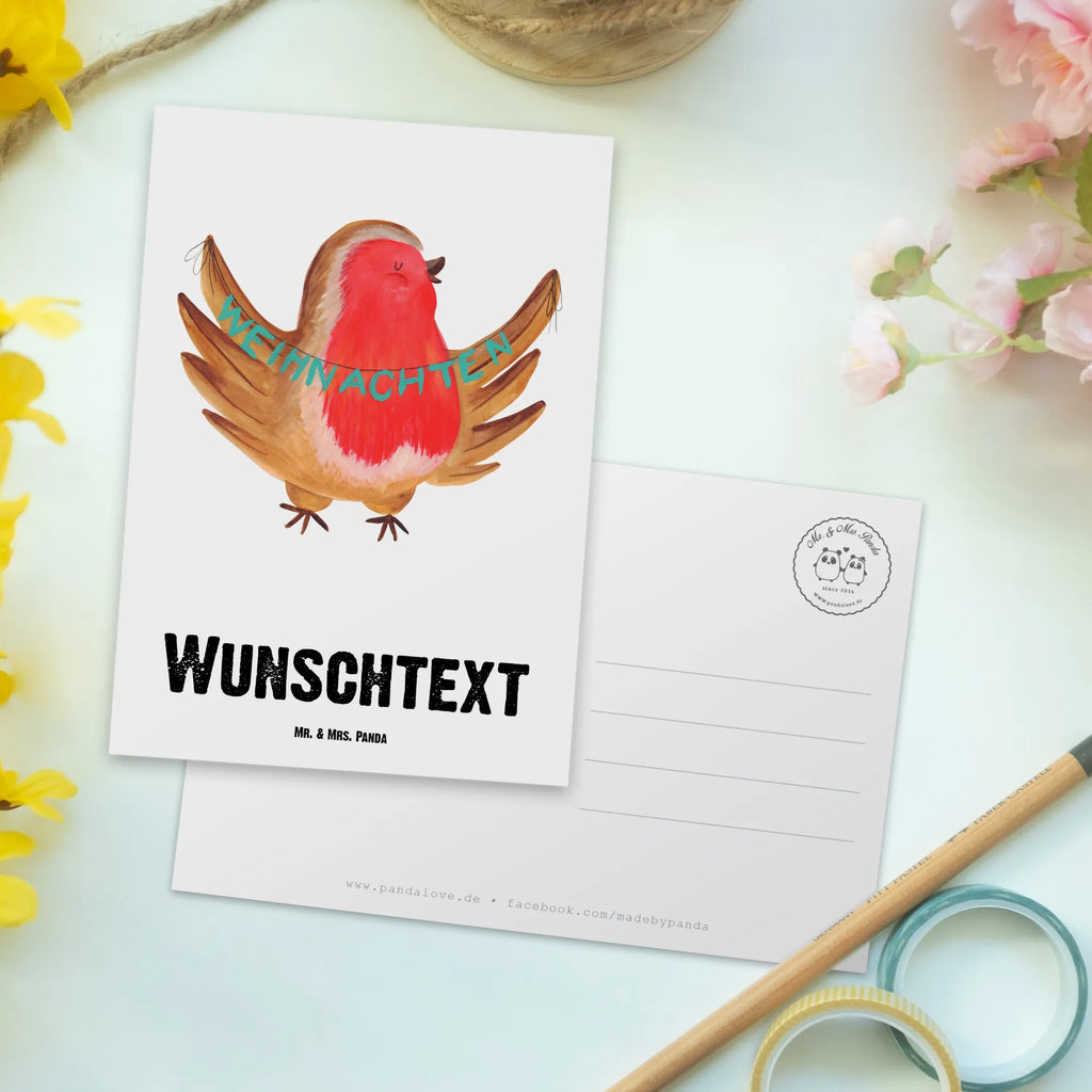 Personalisierte Postkarte Rotkehlchen Weihnachten Postkarte personalisierbar, Ansichtskarte mit Namen, Karte mit Wunschtext, Karte mit Namen, Grußkarte mit Namen, Grußkarte mit Wunschtext, Ansichtskarte mit Wunschtext, Geschenkkarte mit Wunschtext, Geschenkkarte mit Namen, Einladung mit Namen, Postkarte mit Wunschtext, Postkarte bedrucken, Postkarte mit Namen, Einladung mit Wunschtext, Winter, Weihnachten, Weihnachtsdeko, Nikolaus, Advent, Heiligabend, Wintermotiv, Weihnachtsmotiv, Weihnachtsgruß, Vogel, Frohe Weihnachten, xmas