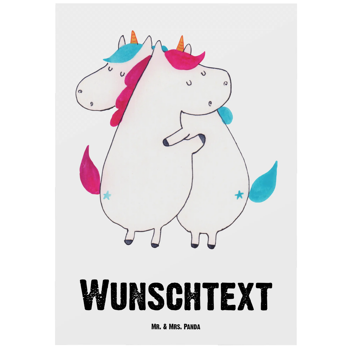 Personalised postcard unicorns Embrace unicorn, unicorns, Girlfriends, BFF, Siblings, Unicorn, Sisters, Unicorns, Family, Love, Sister