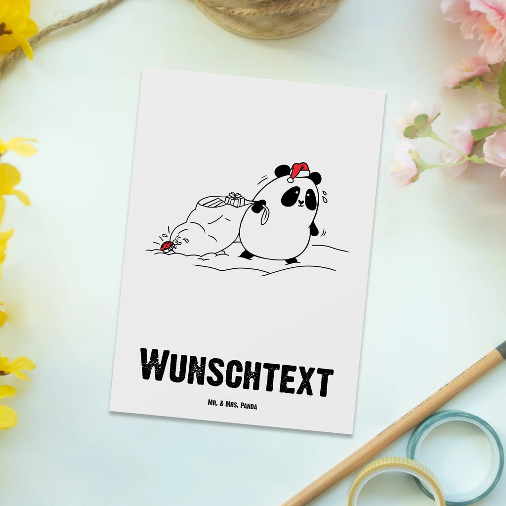 Personalised postcard Panda Christmas Postkarte personalisierbar, Grußkarte mit Namen, Grußkarte mit Wunschtext, Ansichtskarte mit Wunschtext, Ansichtskarte mit Namen, Geschenkkarte mit Wunschtext, Einladung mit Namen, Geschenkkarte mit Namen, Einladung mit Wunschtext, Karte mit Wunschtext, Postkarte mit Wunschtext, Karte mit Namen, Postkarte mit Namen, Postkarte bedrucken