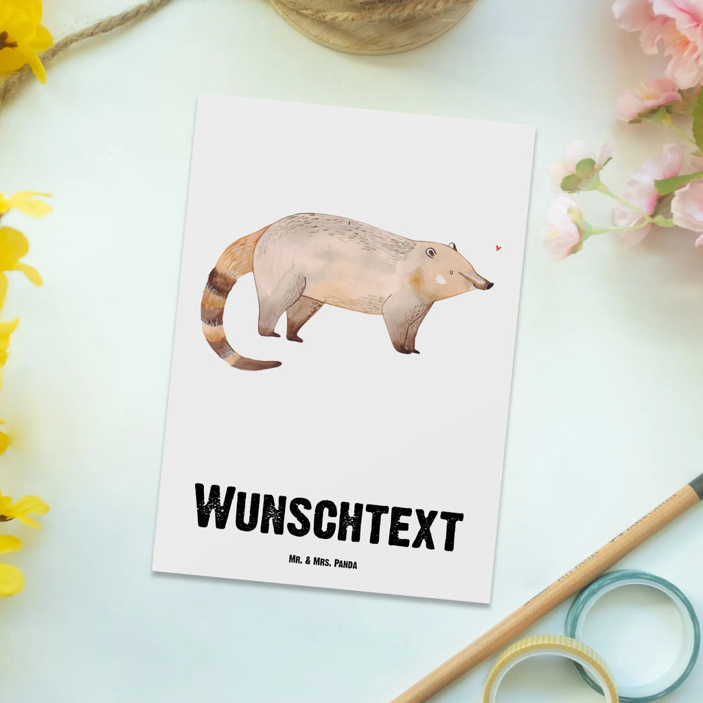 Personalizowana kartka pocztowa Koati Motywy zwierzęce, dobra energia, zabawne powiedzonka, zwierzęta