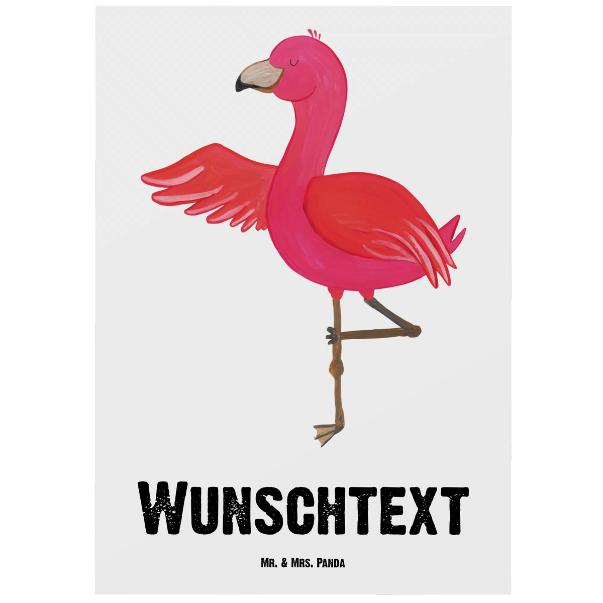 Personalised postcard flamingo yoga Flamingo, pink, pink bird, bird of paradise, red, flamingo decoration, gift pink, gifts, gift idea, children, adults, girls, flamingo fans, summer, vacation, sea, unusual gifts in pink, pink gifts, girls gifts, small gifts, Caribbean feeling, funny sayings, deep relaxation, anger, namaste, relaxation, yoga exercise, agitation, yoga, bird, mindfulness
