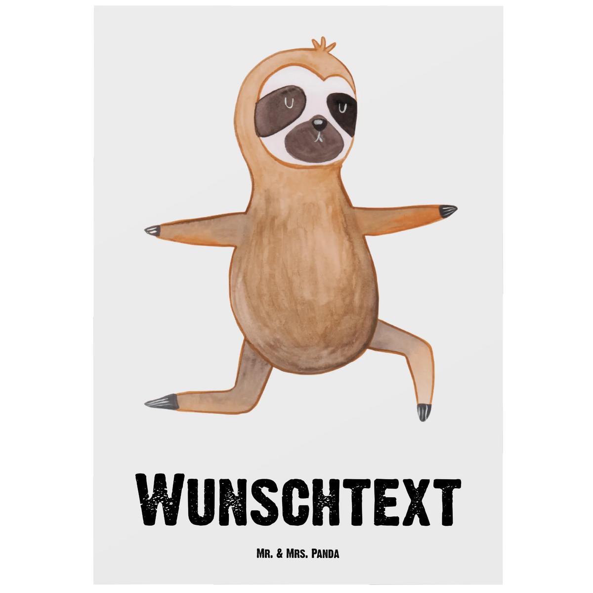 Personalised postcard sloth yoga Sloth, sloth, trend animal, namaste, yoga exercises, lazy, favorite animal, warrior, yoga