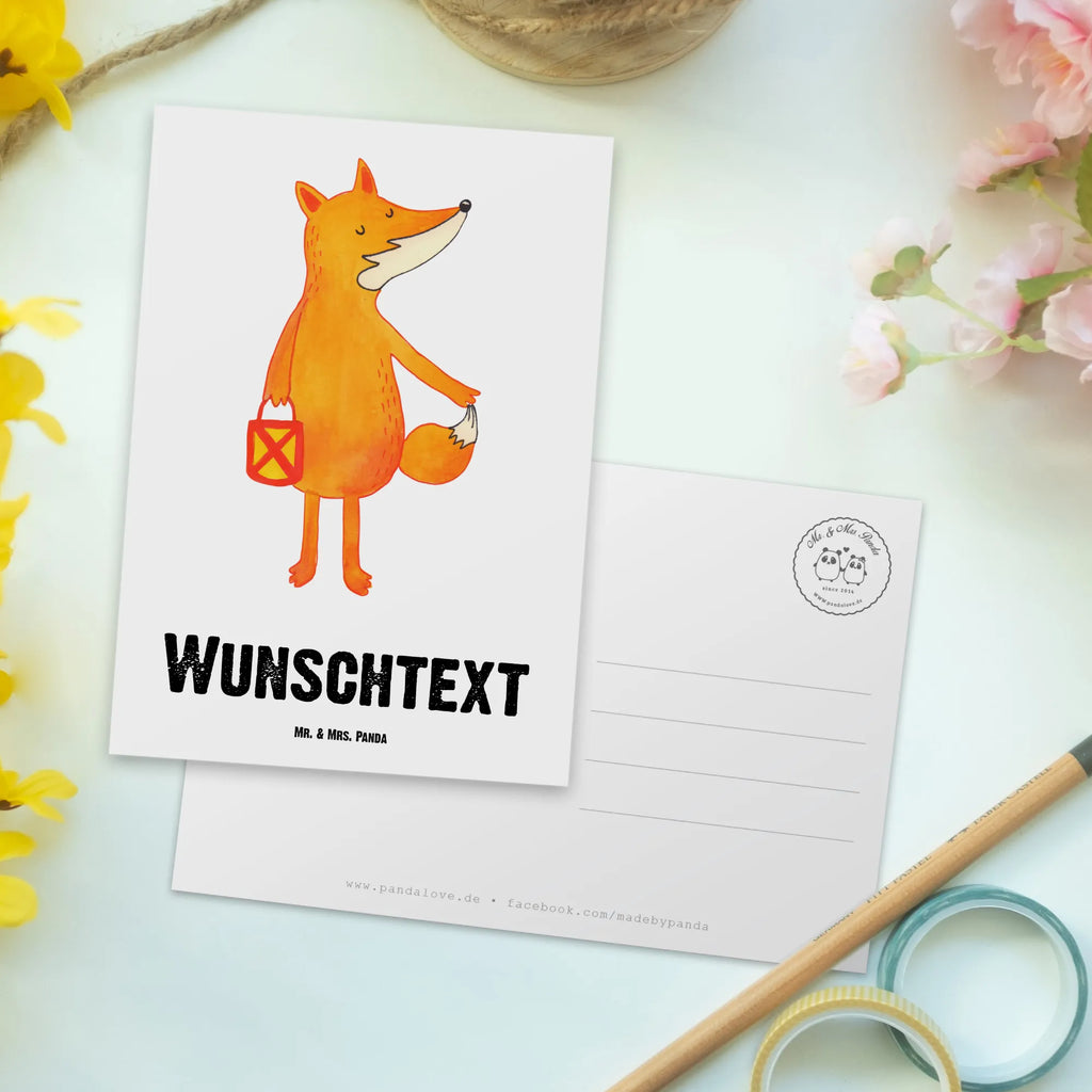 Personalisierte Postkarte Fuchs Laterne Karte mit Wunschtext, Postkarte personalisierbar, Postkarte mit Namen, Grußkarte mit Namen, Geschenkkarte mit Wunschtext, Ansichtskarte mit Namen, Geschenkkarte mit Namen, Einladung mit Wunschtext, Postkarte mit Wunschtext, Postkarte bedrucken, Einladung mit Namen, Karte mit Namen, Ansichtskarte mit Wunschtext, Grußkarte mit Wunschtext, Fuchs, Laterne, Sankt Martin, Spruch trösten, Füchse, Cäsar Otto Hugo Flaischlen, Liebeskummer Spruch, Laternenumzug, Aufmuntern