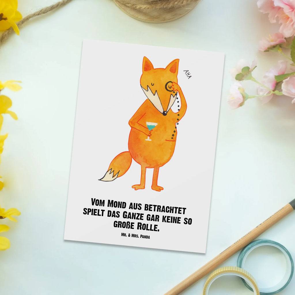 Personalised postcard Fox lord fox, foxes, forest wildlife, clever as a fox, animal lover, problem solving, saying funny, lovesickness gift, words of consolation, motivation saying