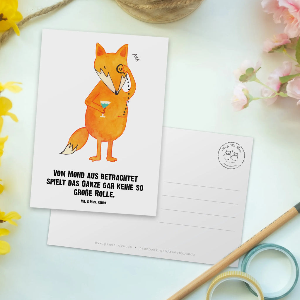 Personalised postcard Fox lord fox, foxes, forest wildlife, clever as a fox, animal lover, problem solving, saying funny, lovesickness gift, words of consolation, motivation saying