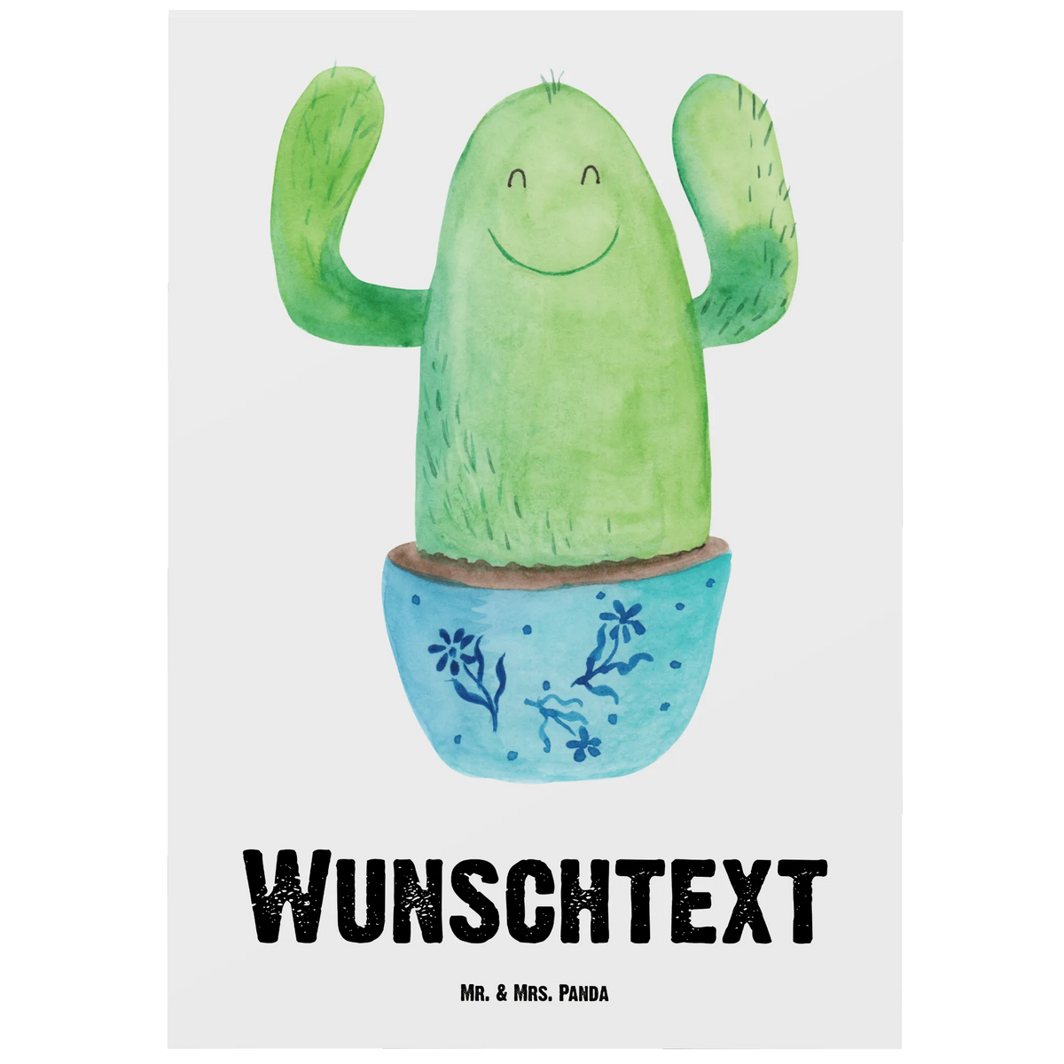 Personalised postcard cactus happy cactus, cactuses, plants, cactus plant, small green cactus, child protection, funny, office life, new start, colleague, cacti, office, friend, family, saying, motivation, mother, education