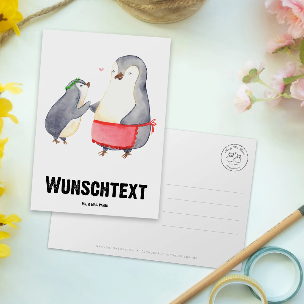 Personalisierte Postkarte Pinguin mit Kind Geschenkkarte mit Wunschtext, Ansichtskarte mit Namen, Einladung mit Namen, Grußkarte mit Wunschtext, Postkarte mit Namen, Geschenkkarte mit Namen, Ansichtskarte mit Wunschtext, Karte mit Wunschtext, Postkarte Personalisierbar, Grußkarte mit Namen, Karte mit Namen, Postkarte mit Wunschtext, Postkarte Bedrucken, Einladung mit Wunschtext, Muttertag, Vatertag, Mama, Papa, Oma, Opa, Familie, Schwester, Bruder, Mami, Mutti, Geschenk, Mutter, Geburststag