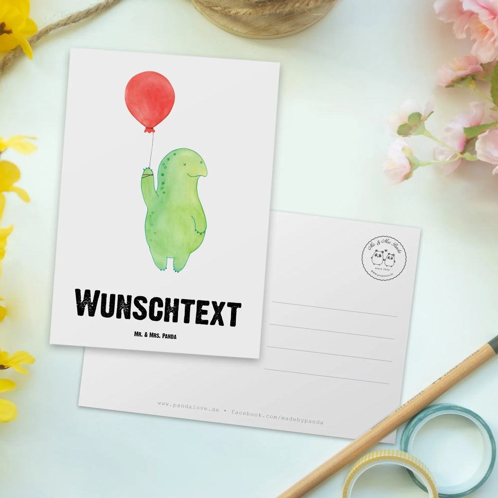 Personalisierte Postkarte Schildkröte Luftballon Einladung mit Namen, Postkarte mit Namen, Postkarte personalisierbar, Grußkarte mit Wunschtext, Einladung mit Wunschtext, Karte mit Namen, Postkarte mit Wunschtext, Karte mit Wunschtext, Geschenkkarte mit Wunschtext, Ansichtskarte mit Namen, Grußkarte mit Namen, Postkarte bedrucken, Geschenkkarte mit Namen, Ansichtskarte mit Wunschtext, Schildkröte, Motivation, Mutausbruch, Schildkröten, Motivationsspruch
