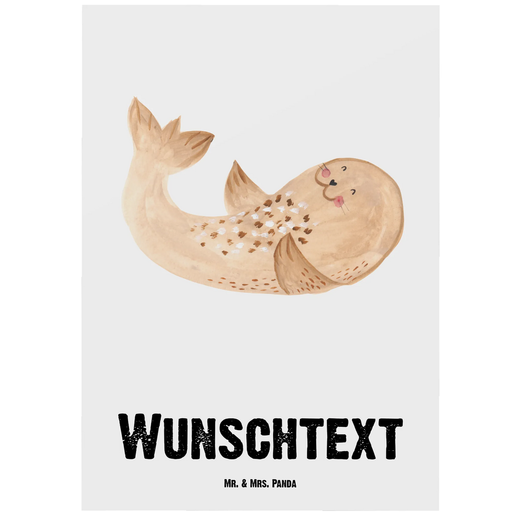 Personalisierte Postkarte Robbe liegend Einladung mit Wunschtext, Geschenkkarte mit Namen, Karte mit Wunschtext, Postkarte personalisierbar, Einladung mit Namen, Ansichtskarte mit Namen, Karte mit Namen, Postkarte mit Wunschtext, Postkarte bedrucken, Ansichtskarte mit Wunschtext, Grußkarte mit Wunschtext, Postkarte mit Namen, Grußkarte mit Namen, Geschenkkarte mit Wunschtext, Tiermotive, Gute Laune, lustige Sprüche, Tiere, Seehund, Robben, Lachen, Nordsee, Meerestier, Freude, Robbe, Strand, Ostsee