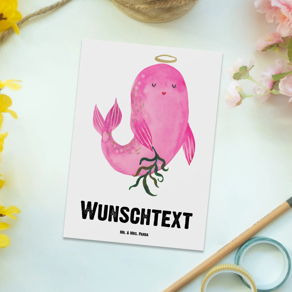 Personalised postcard Star sign Virgo constellations, birthdays, astrology, zodiac, date of birth, month of birth, virgin zodiac sign, gift August, gift September, birthday August, birthday September, gift, virgin, mermaid