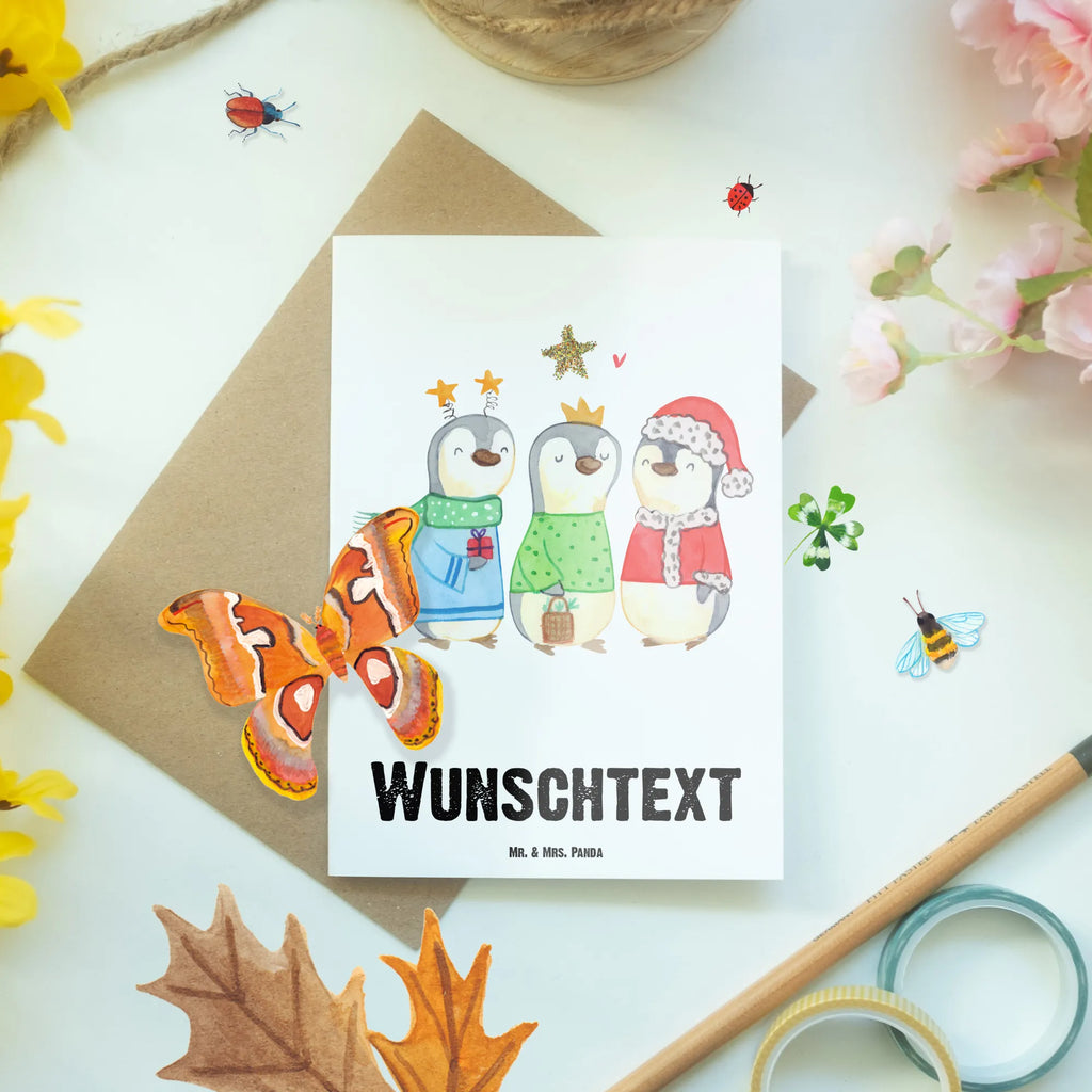 Personalised greetings card wintertime Holy Three Kings Winter, Christmas, Christmas time, snow, Epiphany, Christmas present, Santa Claus, Christmas days, Christmas Eve