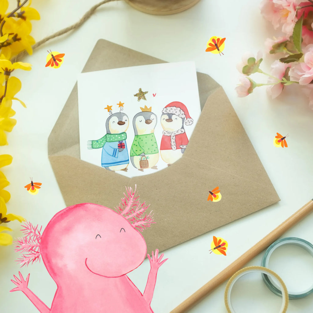 Personalised greetings card wintertime Holy Three Kings Winter, Christmas, Christmas time, snow, Epiphany, Christmas present, Santa Claus, Christmas days, Christmas Eve