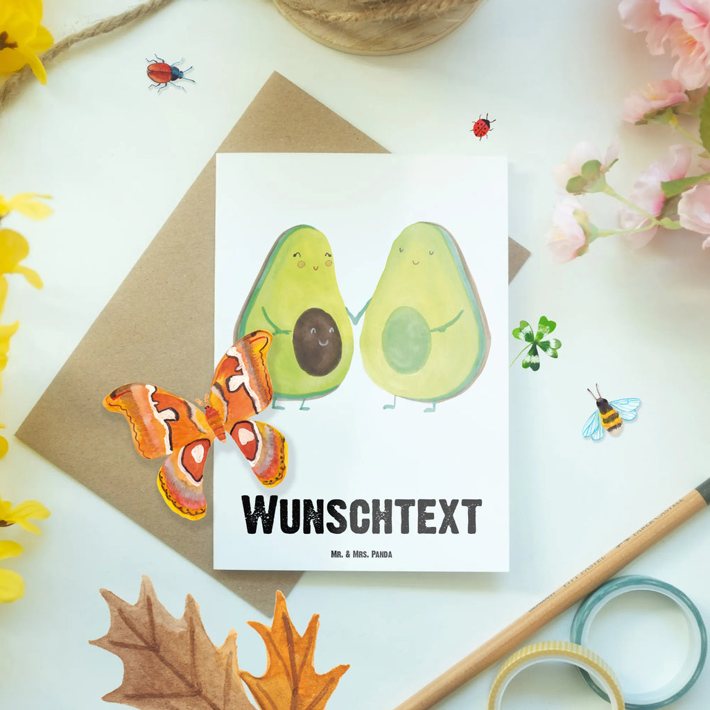 Spersonalizowana kartka z życzeniami Awokado para Awokado, Warzywa, Wegan, Zdrowy