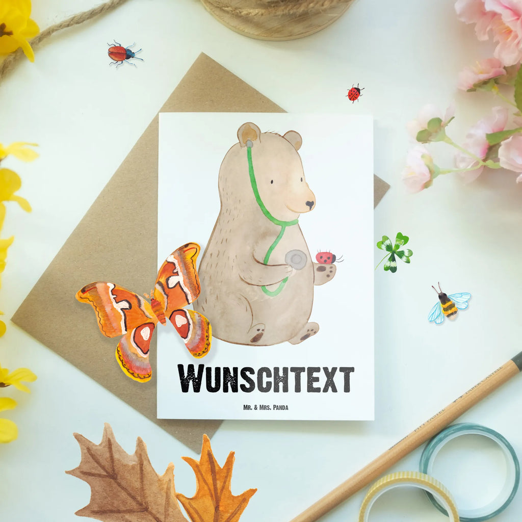 Spersonalizowana kartka z życzeniami niedźwiedź lekarz Niedźwiedź, Miś, Pluszowy miś