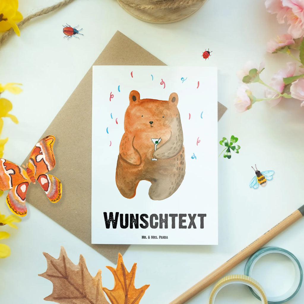 Personalisierte Grußkarte Bär Party Personalisierte Hochzeitskarte, Personalisierte Postkarte, Grußkarte mit Namen, Personalisierte Karte, Grußkarte als Geldgeschenk, Personalisiertere Klappkarte, Personalisierte Geburtstagskarte, Grußkarte mit Persönlichen Nachrichten, Grußkarte Selber Drucken, Personalisierte Einladungskarte, Grußkarten Personalisiert, Grußkarte Selbst Gestalten, Personalisierte Grußkarte, Personalisierte Glückwunschkarte, Teddy, Bär, Teddybär, Mitbringsel, Gute Laune, Geburtstag, Lustig, Party, Abfeiern, Feiern, Geschenk, Geburtstagsgeschenk