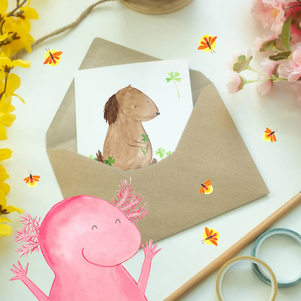 Personalised greetings card Dog shamrock dog, mutt, hound, woof, dog mama, dog breed, love dogs, love for dogs, dog decorative items, bag with dog print, funny gifts for dog owners, what do you give a dog lover, Christmas gifts for dogs, gifts for dogs, dog sayings, Dog, new beginning, cloverleaf, daydreams, lucky charm, motivation, happiness, gift, mindfulness, self-love