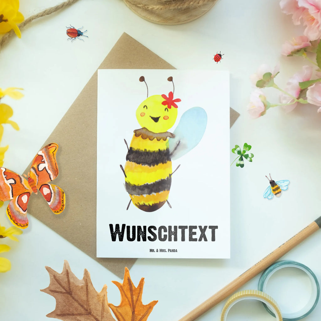 Spersonalizowana kartka z życzeniami pszczoła Szczęśliwy Biedronka, Os, Trzmiel