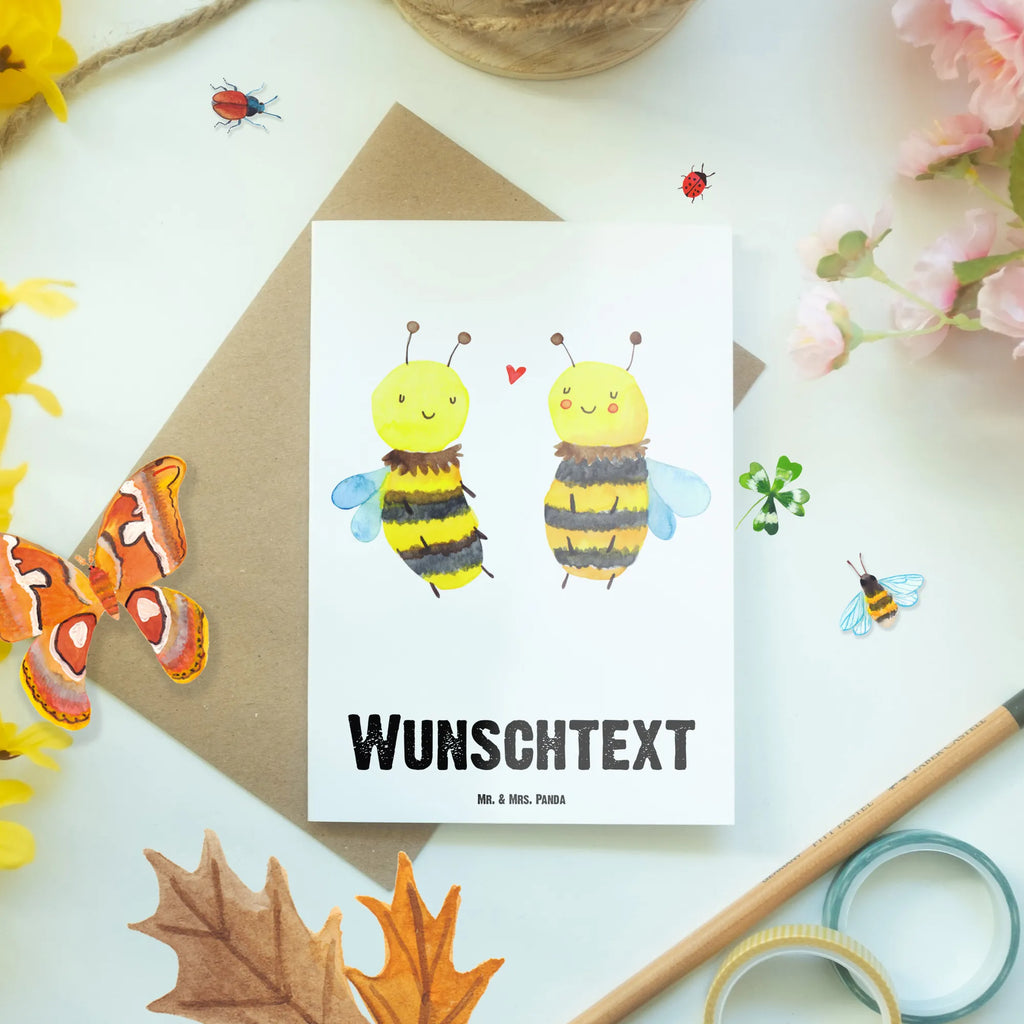 Spersonalizowana kartka z życzeniami pszczoła zakochany Biedronka, Os, Trzmiel