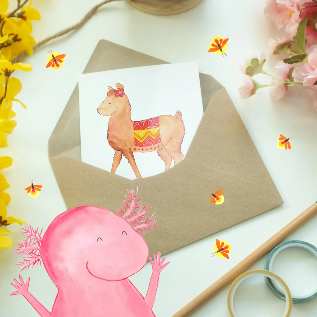 Personalised greetings card alpaca Proud alpaca, llama, pako, camel, Peru, animal, favourite animal