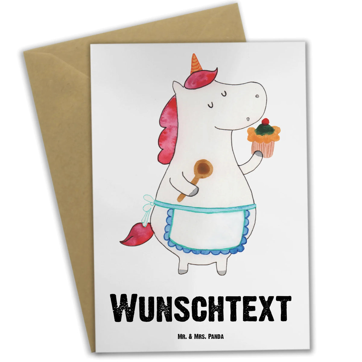 Personalised greetings card unicorn Kitchen unicorn, unicorns, baker present, muffin, bake, dreamer, Unicorn, hobby cook, cook, cake, dreaming, motivation, Baker gift, pie