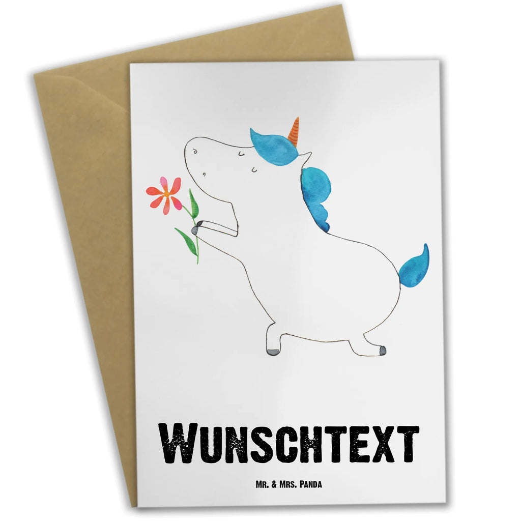 Spersonalizowana kartka z życzeniami jednorożec kwiat Jednorożec, jednorożce, dekoracje jednorożca, jednorożec