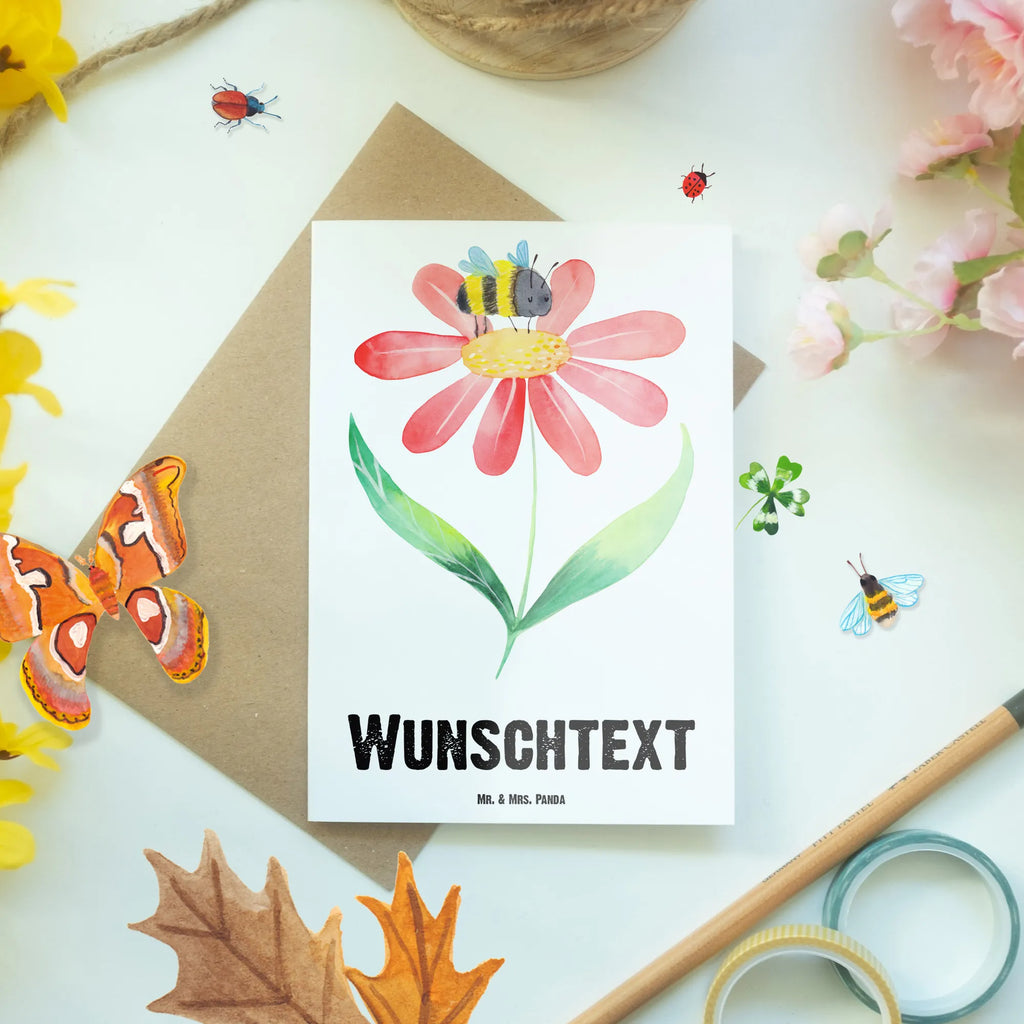 Personalised greetings card bumblebee flower small animals, cute, funny, cute animal motives, hand drawn, small world, funny sayings, good mood, happy, gifts, gift ideas, special gifts, animal lover, card, wasp, fluffy, nature, bumble bee, flower, bumblebees, field, bee