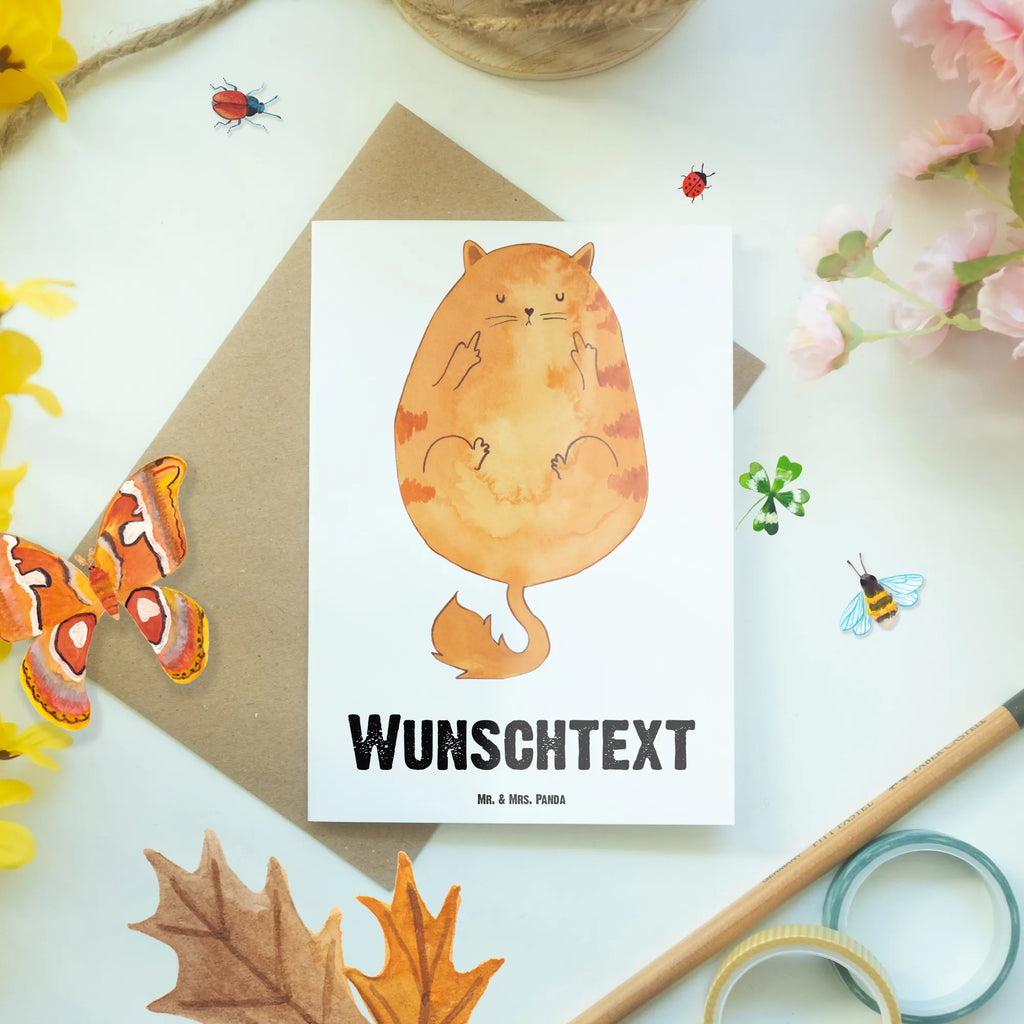 Personalised greetings card Cat middle finger cat, tomcat, kitty, meow, kitten, housecat, mama cat, love cats, cat image, cat fan, cat lover, cat fancier, cat decoration, gift for cat lover, cat owner, funny cats, cat sayings, cat motto, funny cat gifts, fan merchandise, cat stuff, animal lover, Kitty, Smelly finger, Cats, Puss, Cat, Fuck off, Middle finger